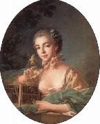 Francois Boucher Portrait of the artist's daughter oil painting